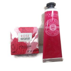 L'Occitane Discontinued Rose Perfumed Bars Soap & Rose Hand Cream NEW